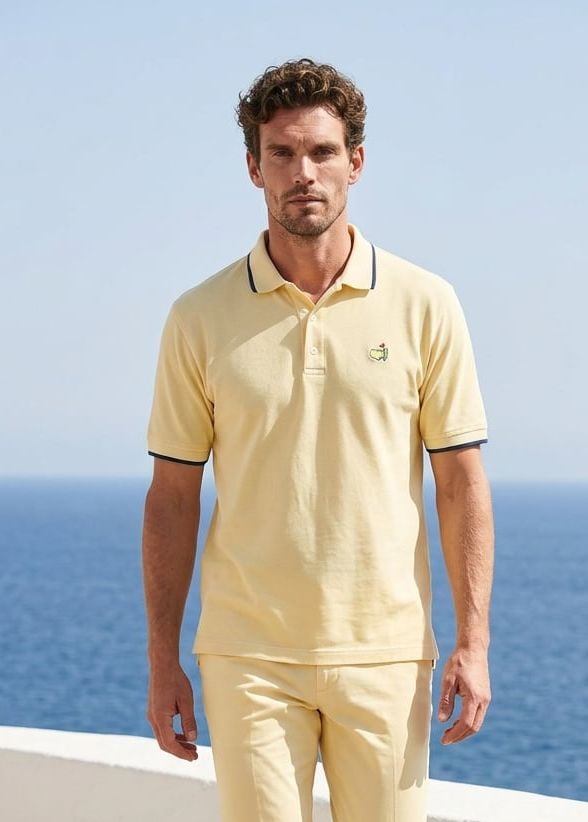 Augusta National Golf Club Masters Tournament Yellow Pique Polo Shirt Xl